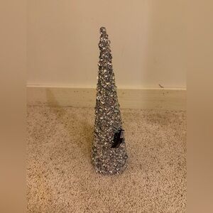 Sparkling Silver Holiday Cone Tree by Robert Stanley 6.5 inch X 24 inches
